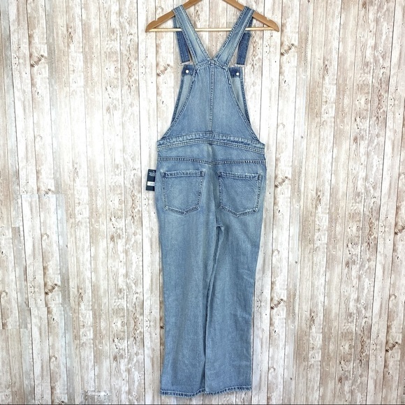 Lucky Brand Distressed Lightweight‎ Denim Overalls Size Small Women - Picture 5 of 9
